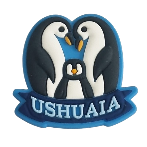 Botton Ushuaia Família Pinguim (azul claro)